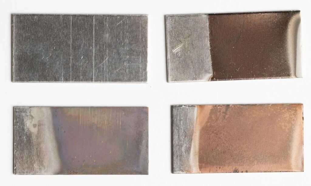  four samples of stainless steel 