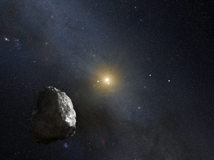 This is an artist's impression of a Kuiper Belt object (KBO)