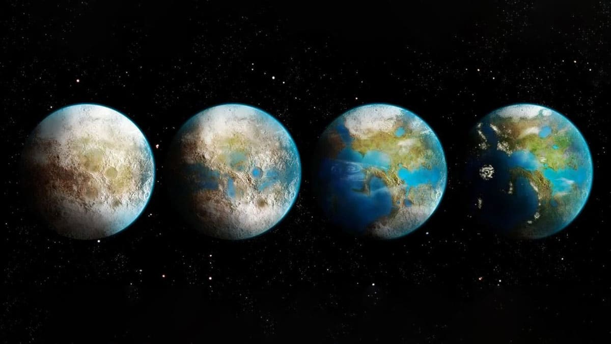 Illustration of terraformed planet.