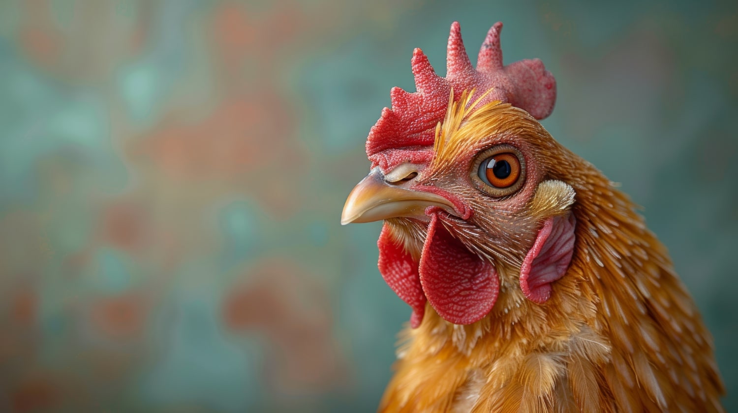 Hens blush when they are scared or excited