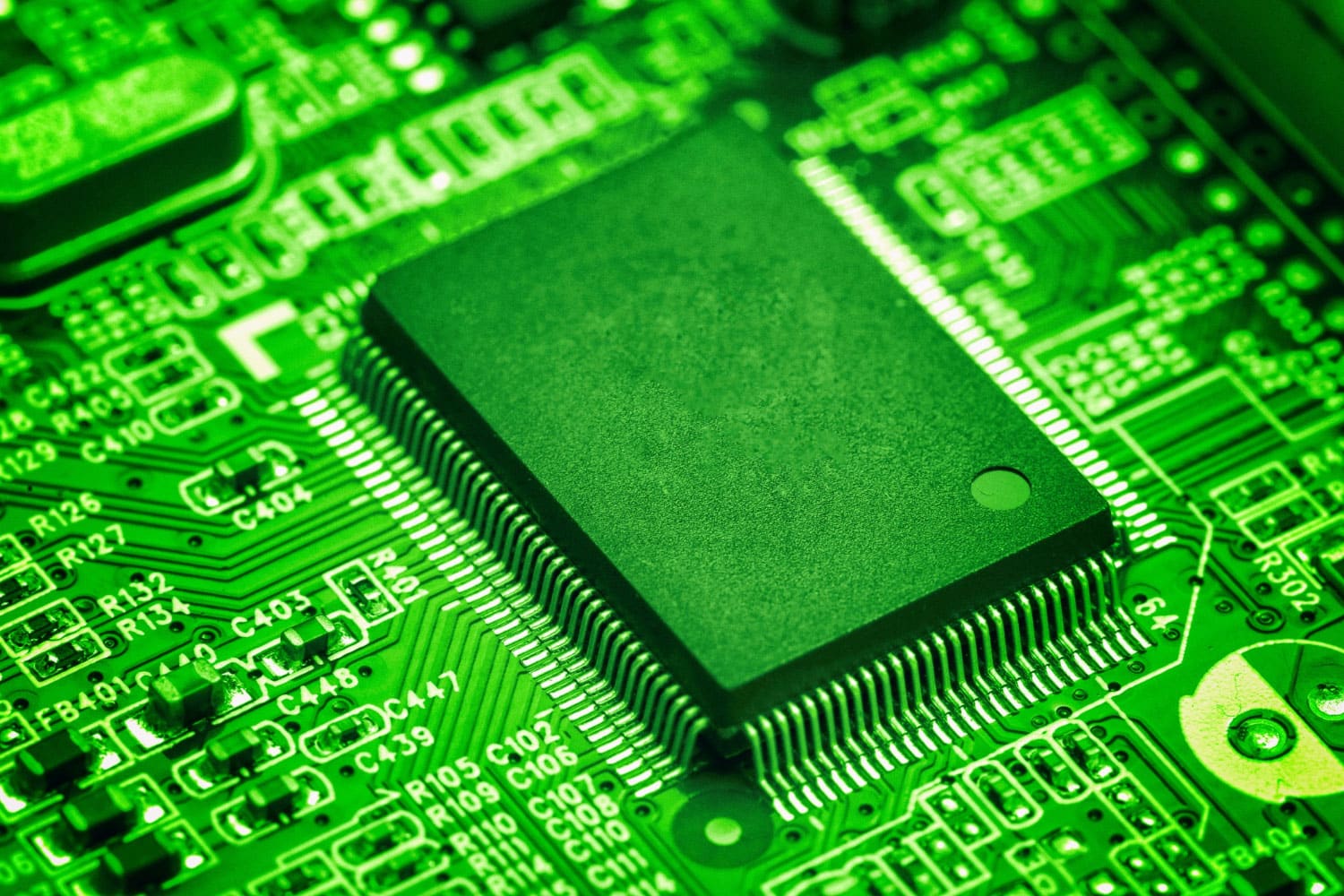 Central processor chip on Circuit board